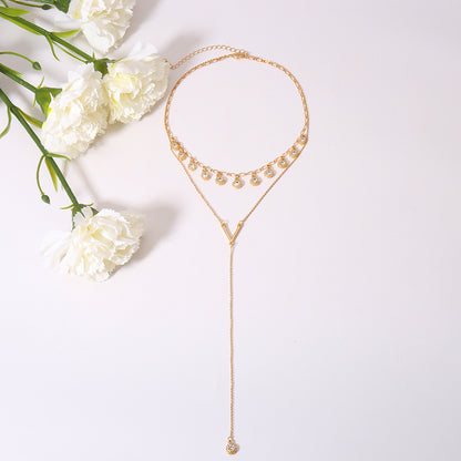 Fashionable Layered Pearl Pendant Necklace (2018)