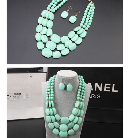 Flower Necklace Jewelry Set