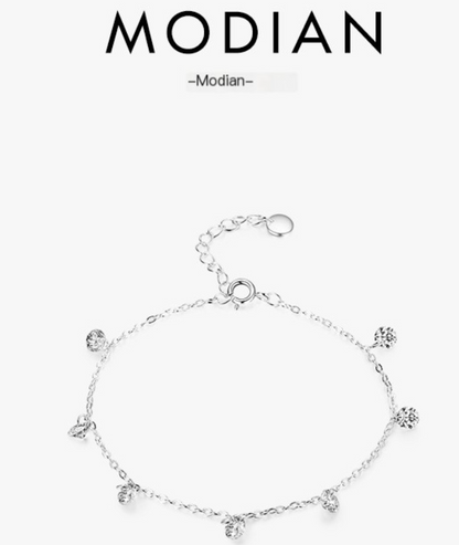 S925 Silver Summer Bracelet with Sparkling Zirconia