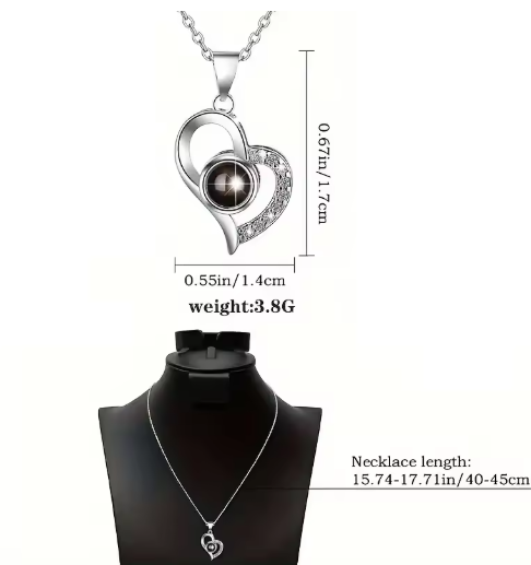 Heart-Shaped Sterling Silver Jewelry Set