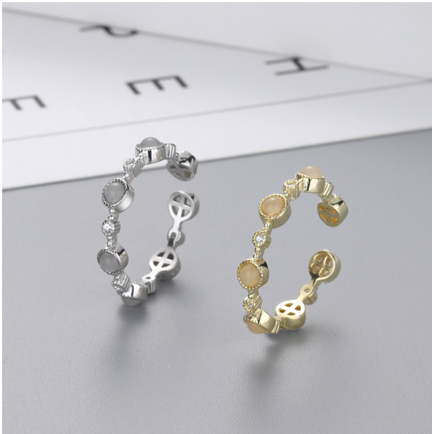 S925 Silver Opal Ring for Women