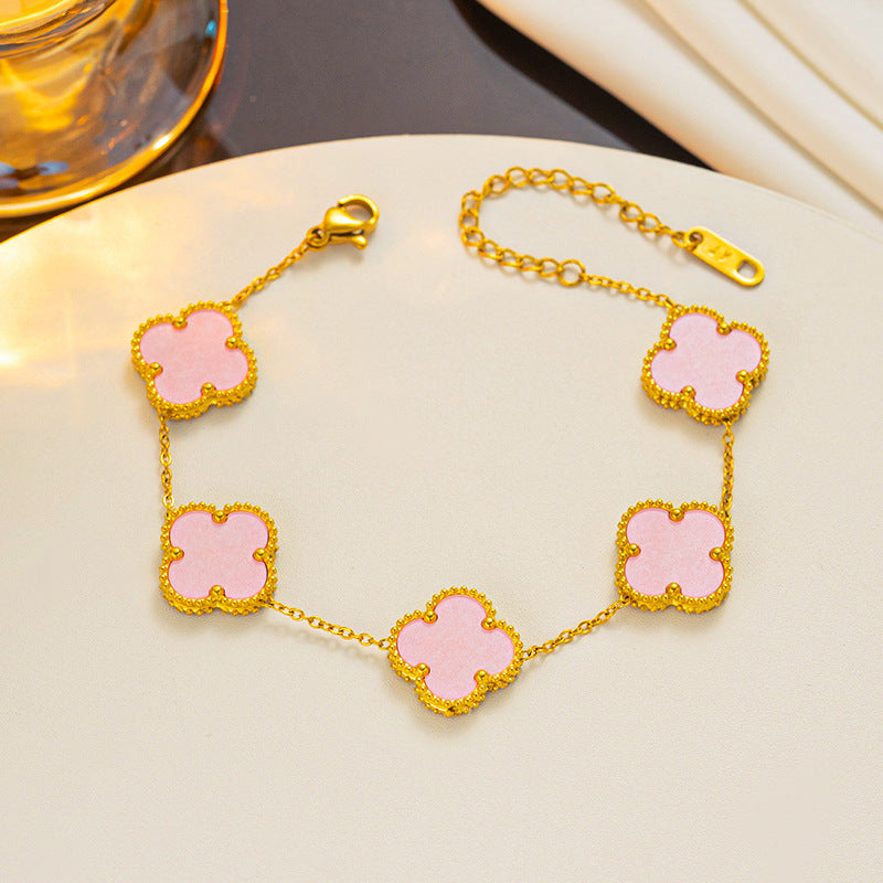 High-End Four Leaf Clover Titanium Steel Necklace