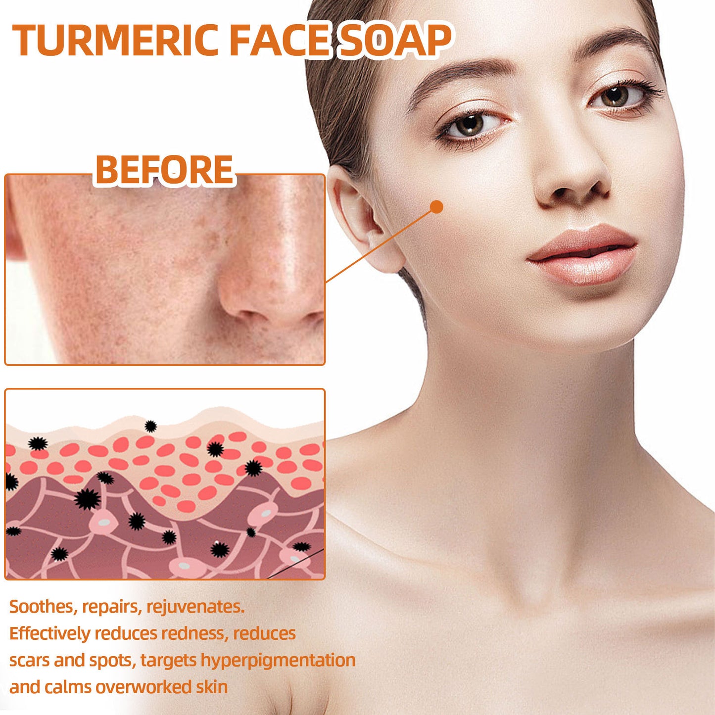 West&Month Turmeric Facial Soap for Gentle Cleansing