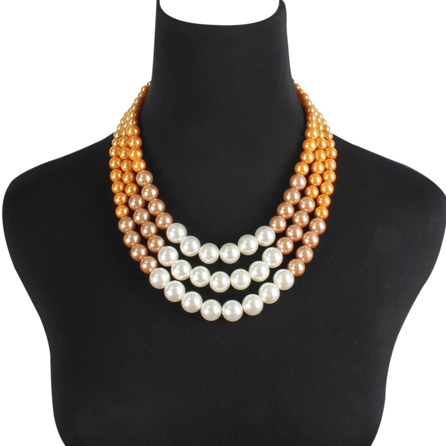 Fashionable Double Layer Pearl Necklace for Sweaters