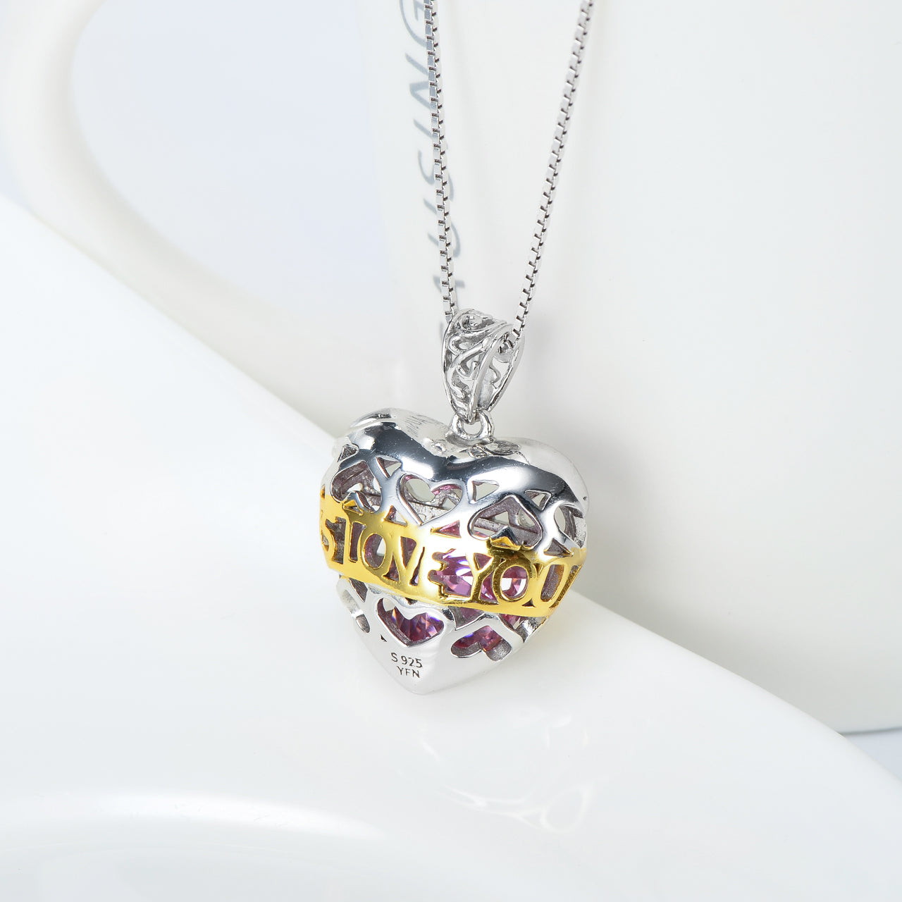 Heart Necklace for Women with Chain Pendant