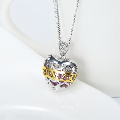 Heart Necklace for Women with Chain Pendant
