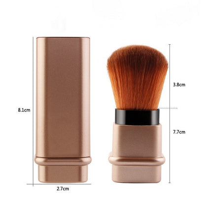 Large Gold Retractable Blush Powder Brush - Makeup Tool