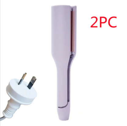 French Deep V Hair Curler – 32MM Big Wave & Water Ripple Curling Iron