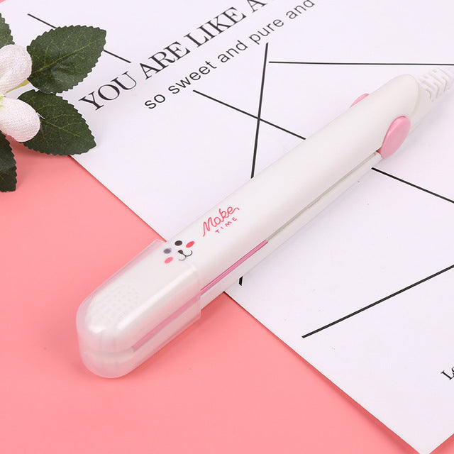 2 in 1 Mini Hair Straightener and Curling Iron