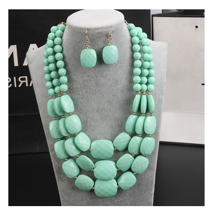Flower Necklace Jewelry Set