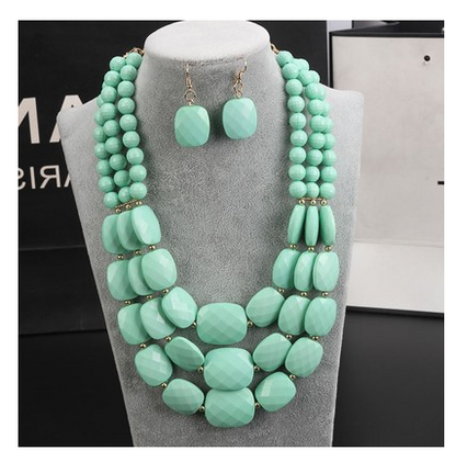 Flower Necklace Jewelry Set