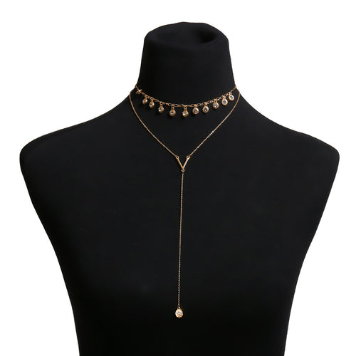 Fashionable Layered Pearl Pendant Necklace (2018)