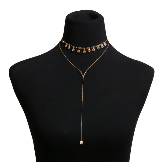 Fashionable Layered Pearl Pendant Necklace (2018)