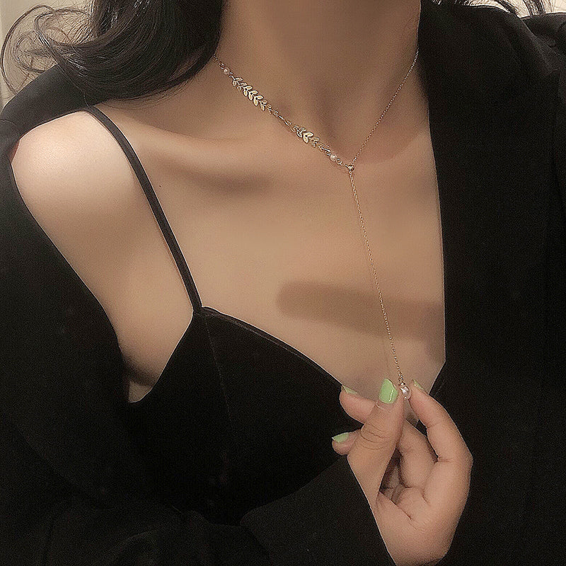 Double Layer Pearl Choker Necklace for Women