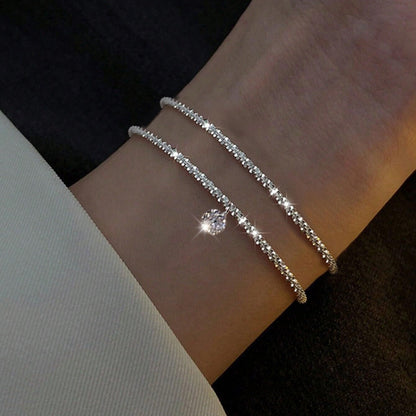 Gold and Silver Rhinestone Women's Bracelet Jewelry