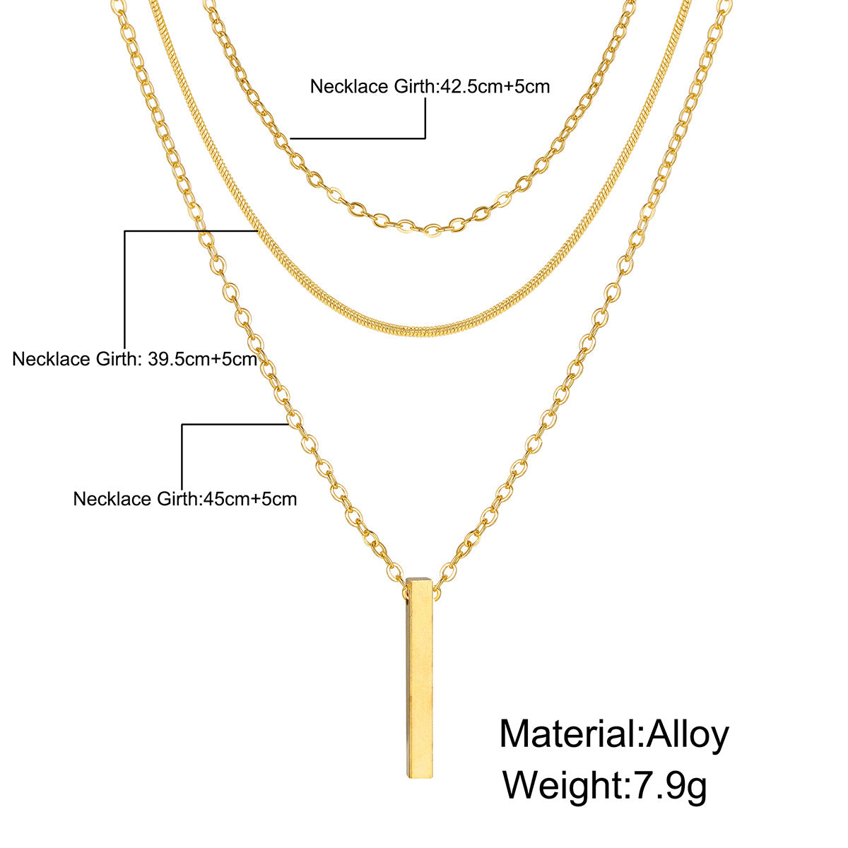 Minimalist Layered Pendant Necklace for Women