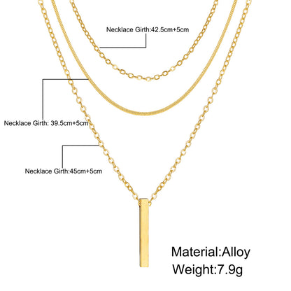 Minimalist Layered Pendant Necklace for Women
